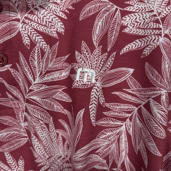 Travis Mathew Sea Journey Golf Polo Shirt XL Pink White Floral All Over Print - Picture 3 of 13